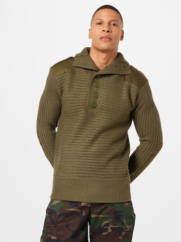 Brandit Sweater 'Alpin' in Green: front