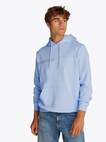Sweat-shirt Tommy Jeans en bleu : devant