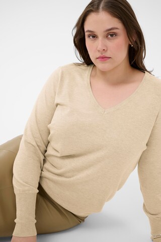 KAFFE CURVE Sweater 'KClizzy' in Beige