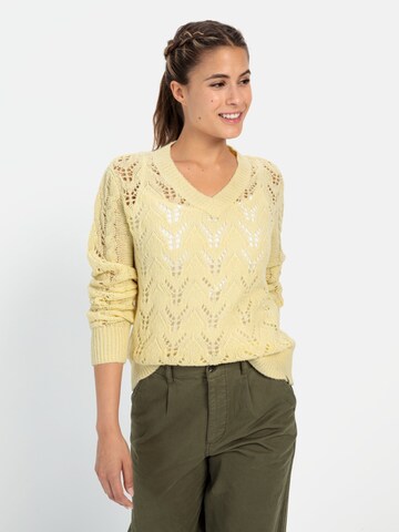CAMEL ACTIVE Pullover mit V-Ausschnitt in Gelb: Vorderseite