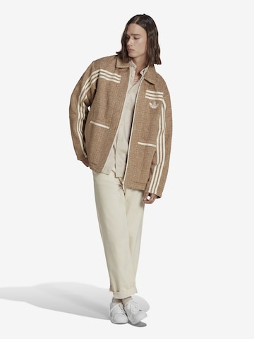 ADIDAS ORIGINALS Jacke 'Adicolor 70S Collared Zip-Through' in Beige