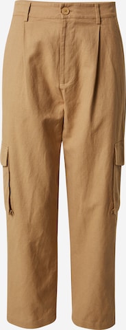 DAN FOX APPAREL Regular Pleat-Front Pants 'Matti' in Brown: front