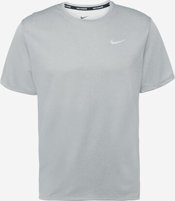 NIKE Functioneel shirt 'Miler' in Grijs: voorkant