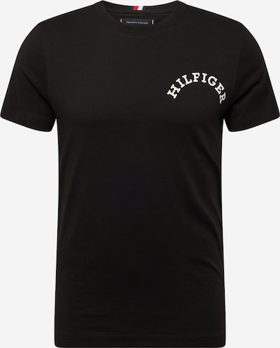Tricou TOMMY HILFIGER pe negru / alb, Vizualizare produs