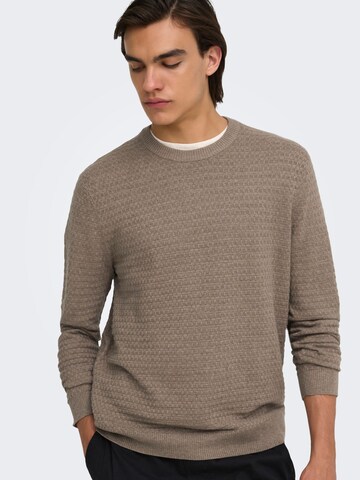 Pullover 'ONSLoui' di Only & Sons in marrone