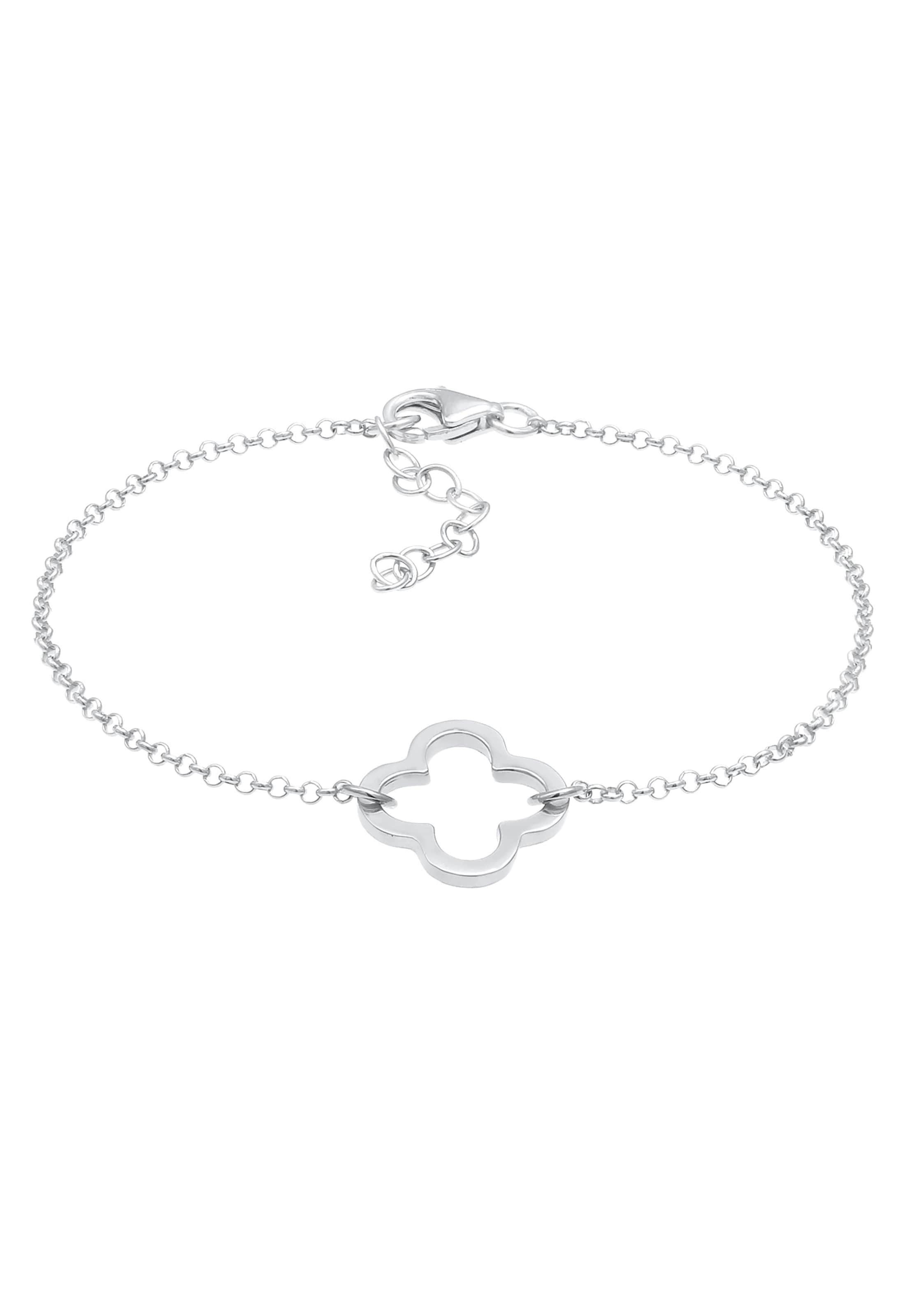 ELLI Armband Kleeblatt in Silber: Vorderseite