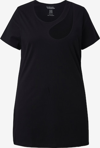 Ulla Popken Shirt in Zwart: voorkant