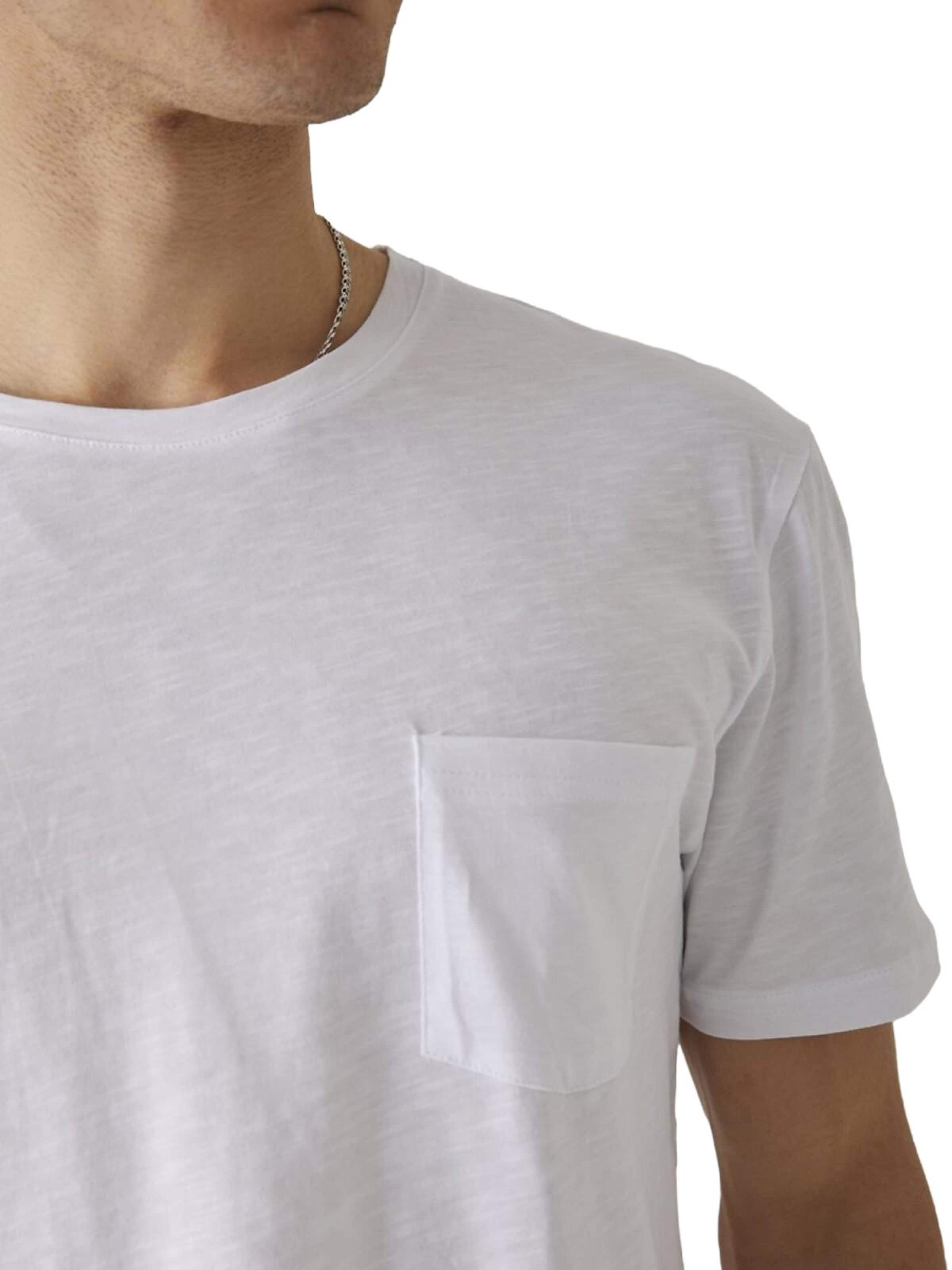 LTB Jeans - Camiseta 'LTB Jeans Herren Slub T-Shirt' en blanco