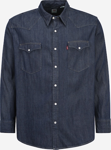 Levi's® Big & Tall Regular fit Button Up Shirt 'Barstow Western' in Blue: front