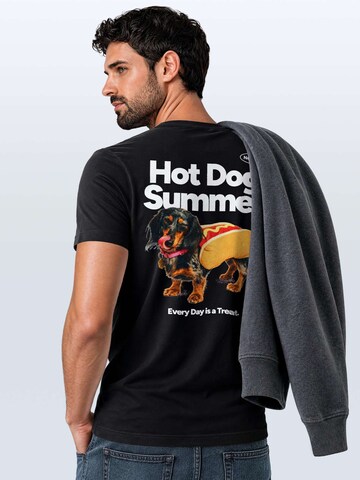 Neverless Shirt 'Hot Dog Summer' in Black