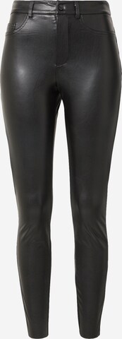 Coupe slim Pantalon 'ELLY' Noisy may en noir : devant