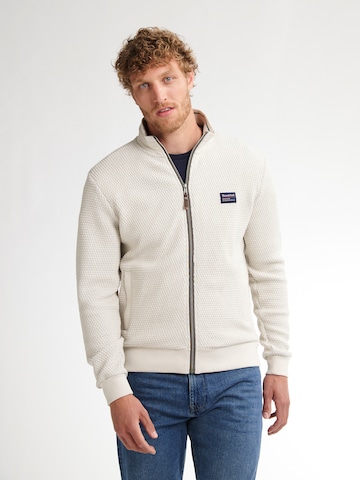 Petrol Industries - Sudadera con cremallera 'Kenai' en blanco: frente