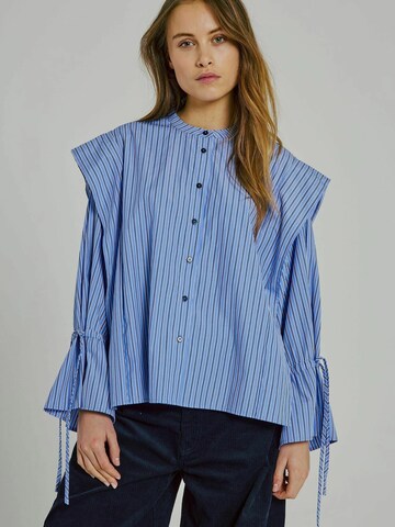 NORR Blouse 'Marion' in Blauw: voorkant
