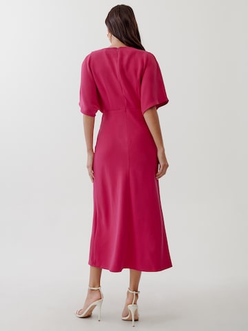 Tussah Dress 'VALARIE' in Pink: back