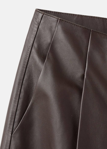 MANGO Wide leg Pants 'Brera' in Brown