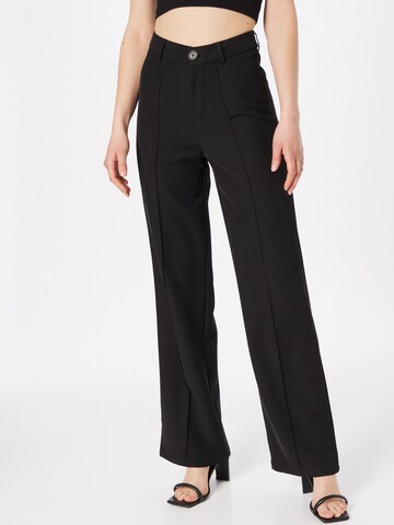 Nasty Gal Flared Pants in Black: front