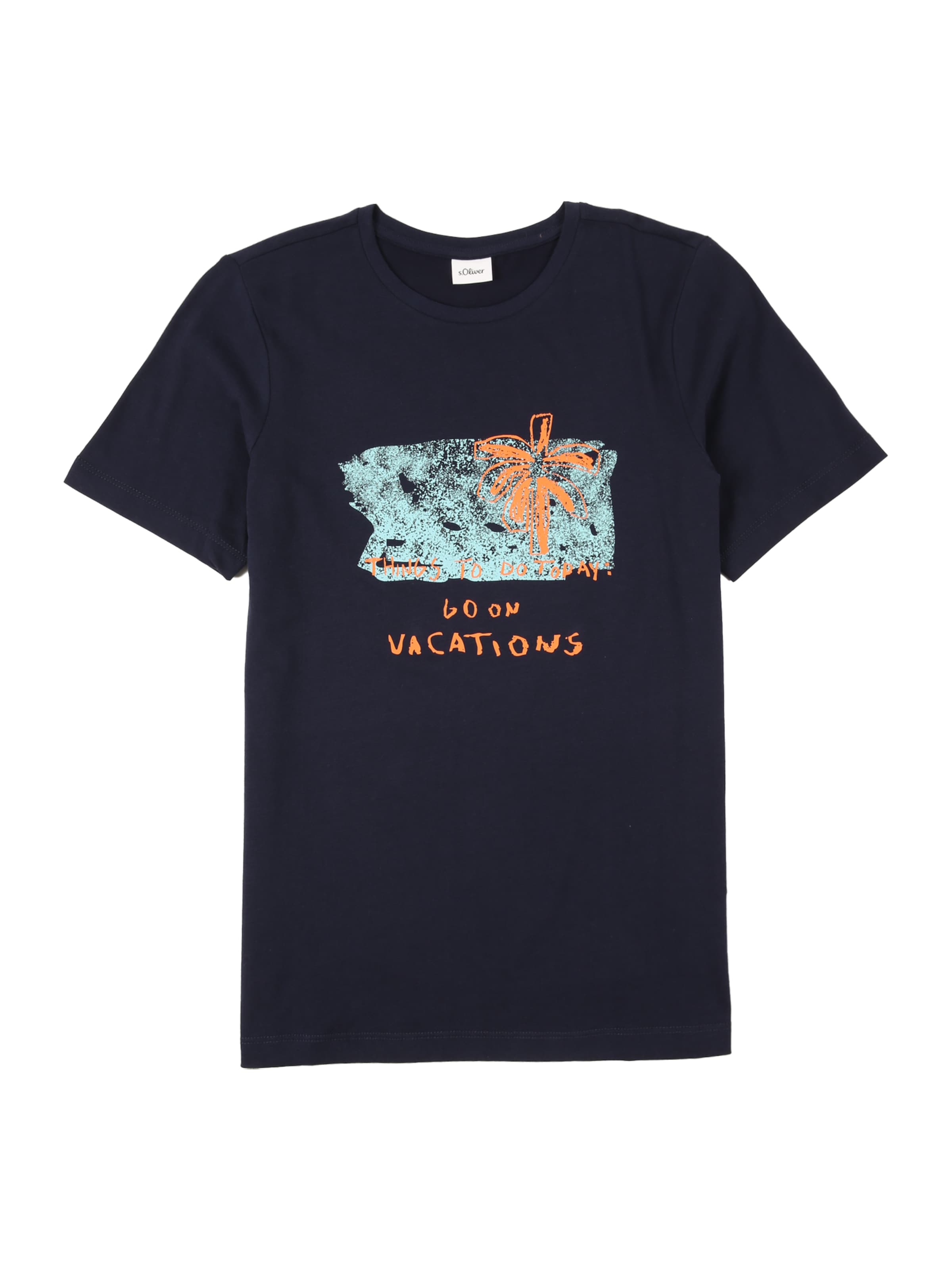 s.Oliver T-shirt i blå: framsida