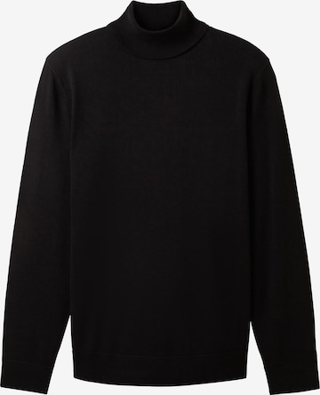 TOM TAILOR Sweater in Black: front