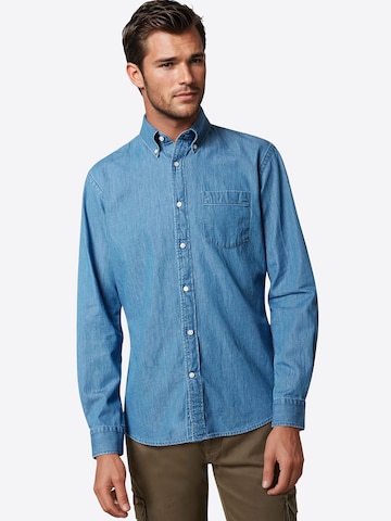 PIERRE CARDIN Regular Fit Hemd in Blau: Vorderseite
