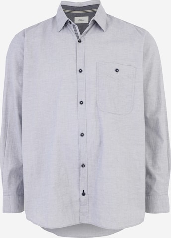 s.Oliver Regular Fit Hemd in Grau: Vorderseite