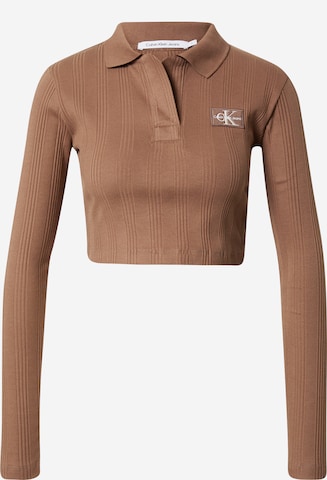 Calvin Klein Jeans Shirt in Brown: front