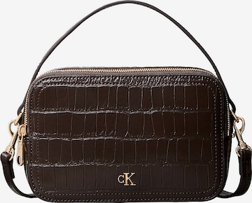 Calvin Klein - Regular Mala de câmara 'Monogram Crocodile' em castanho: frente
