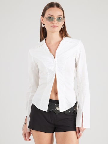 Chemisier WEEKDAY en blanc : devant