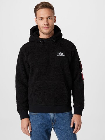 ALPHA INDUSTRIES - Sweatshirt em preto: frente