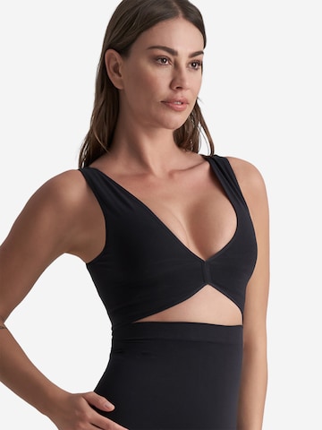 Bye Bra Push-up Shapingtop 'Soft Touch Seamless Reversible Bra Top' in Schwarz: Vorderseite