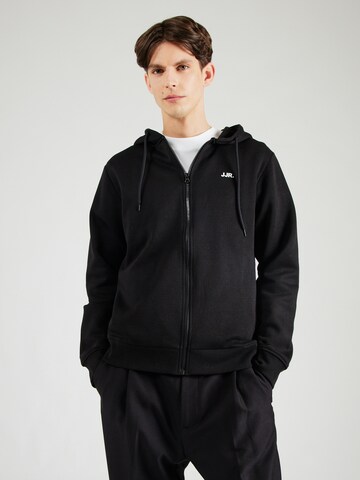 JJ Rebel Sweatjacke in Schwarz: Vorderseite