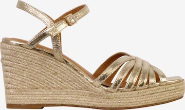 Sandalo di The Divine Factory in oro: frontale