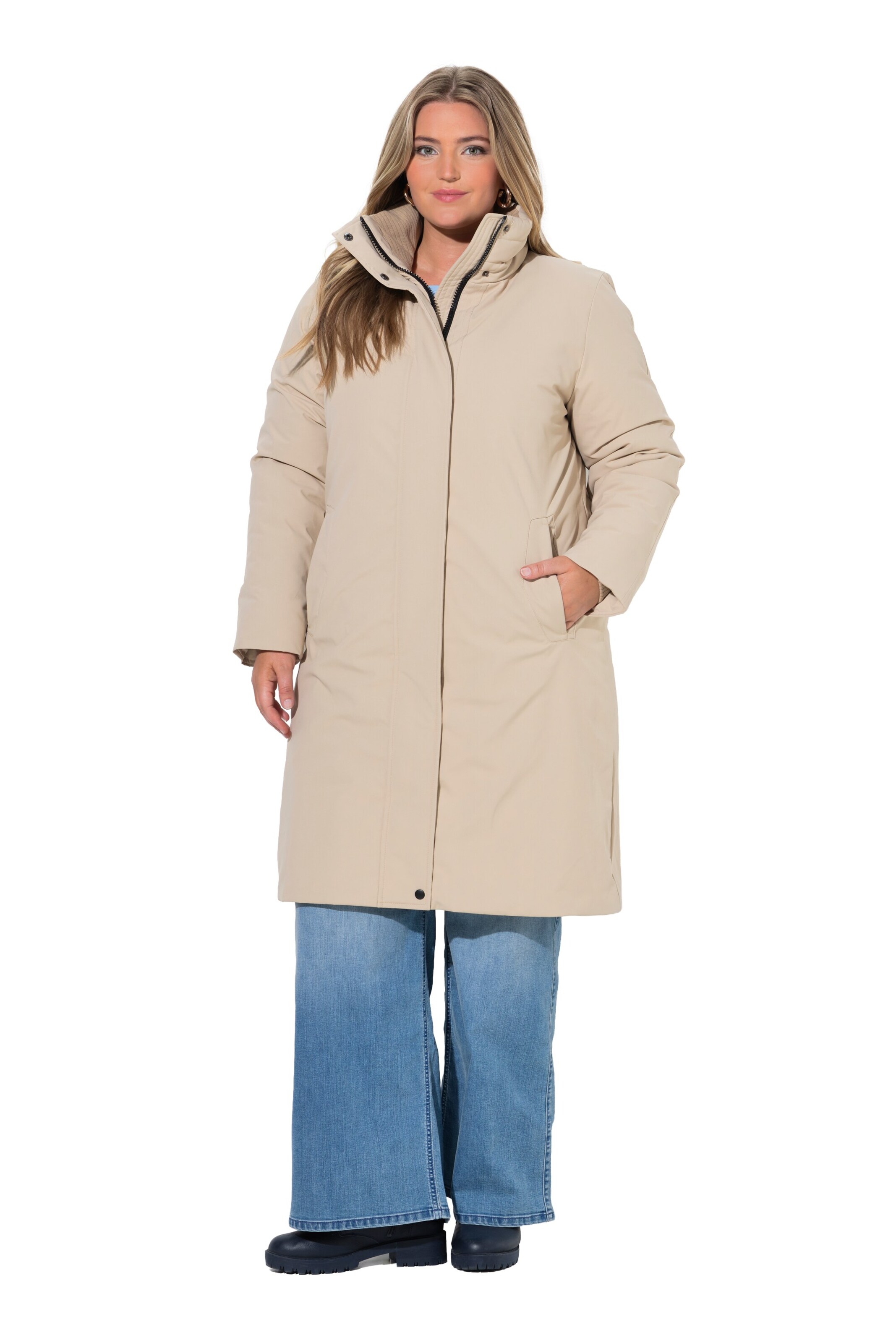 Ulla Popken Functionele mantel in Beige