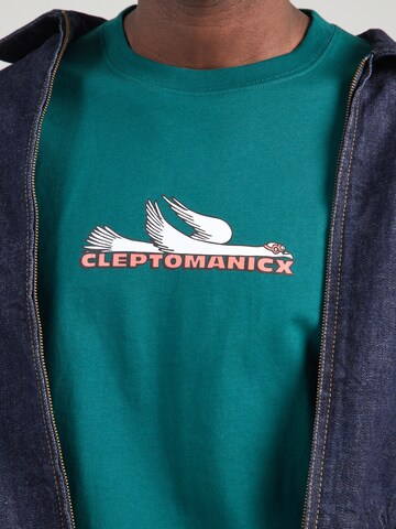 T-Shirt 'Racer' Cleptomanicx en vert