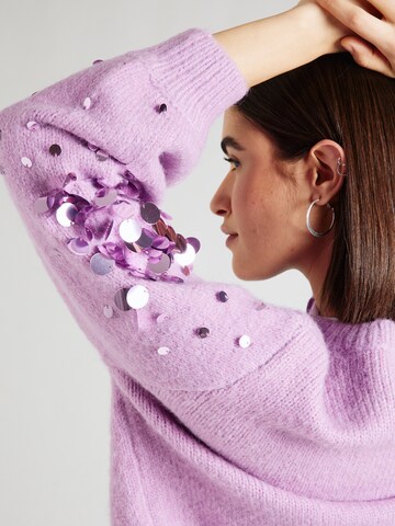 Cardigan 'Sequin Detail Button Up Cardigan' Warehouse en violet