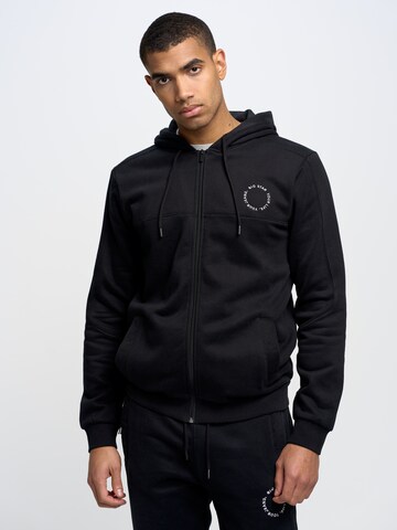 Veste de survêtement ' AJRON ' BIG STAR en noir : devant