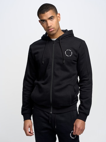 BIG STAR Sweatshirt ' AJRON ' in Zwart: voorkant