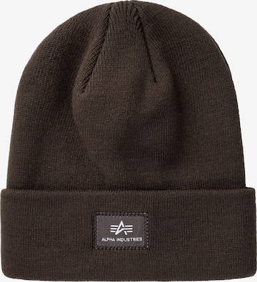 ALPHA INDUSTRIES Beanie 'X-Fit' in Brown: front