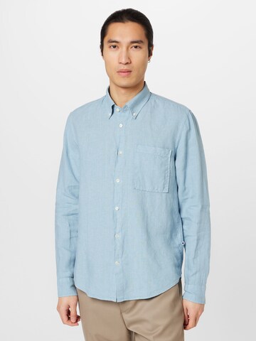 NN07 Regular fit Overhemd 'Arne' in Blauw: voorkant