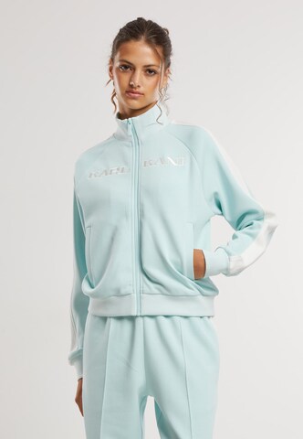 Karl Kani Fleecejacke 'Retro' in Blau: Vorderseite