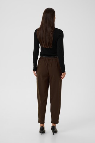 Effilé Pantalon à pince 'CUJamie' CULTURE en marron