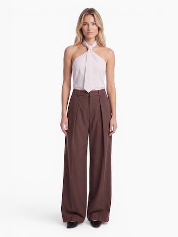 millane Wide Leg Hose in Braun