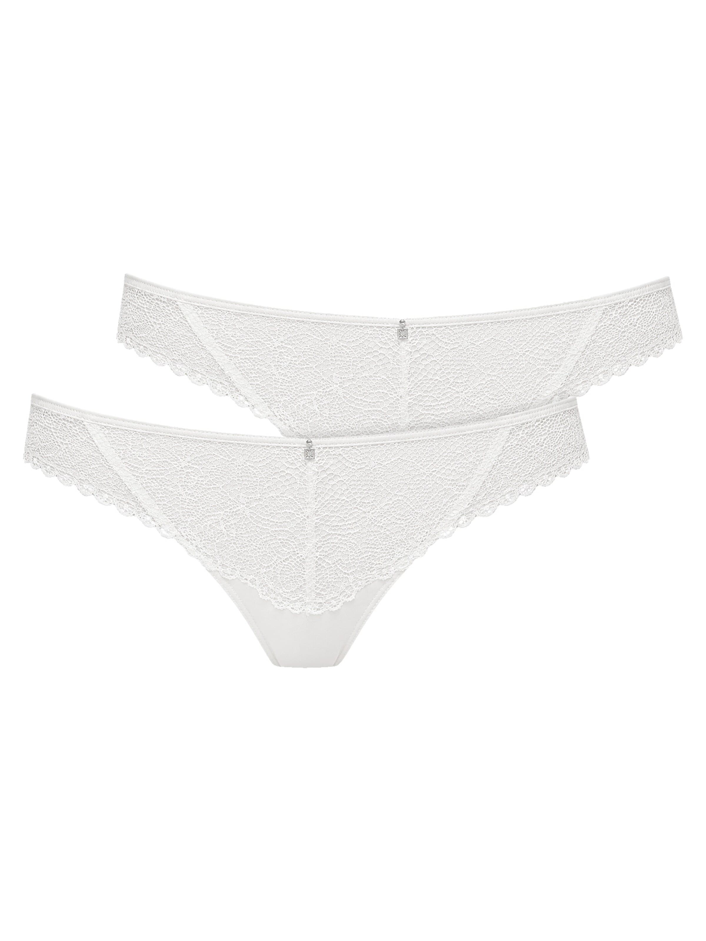 VIANIA Thong 'Leni' in White: front