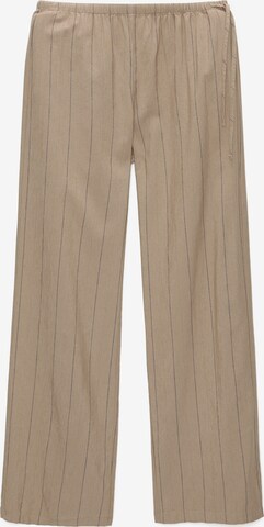 Pull&Bear Lużny krój Spodnie w kolorze brązowy: przód