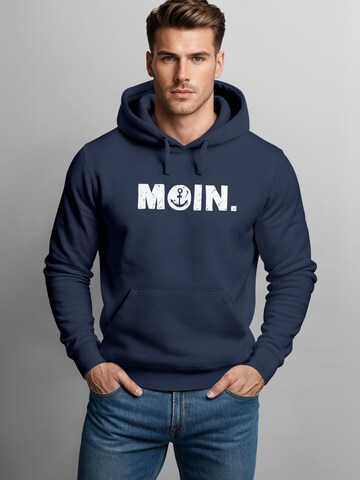 Neverless Sweatshirt 'Moin Anchor' in Blue: front