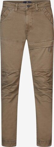 Coupe slim Pantalon cargo Petrol Industries en beige : devant