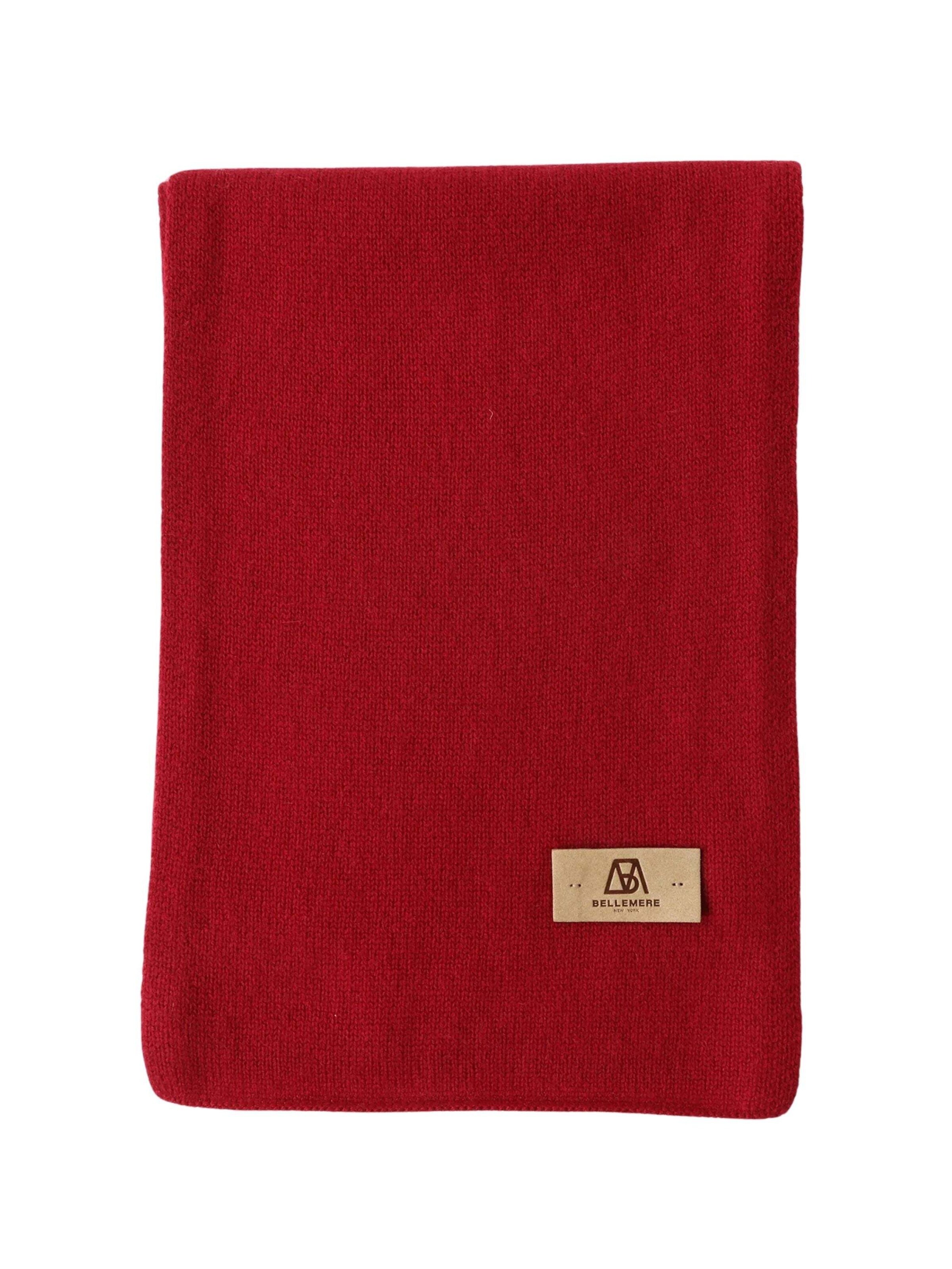 BELLEMERE NEW YORK Scarf 'Schal aus reinem Kaschmir' in Red: front