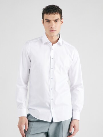 OLYMP Slim fit Button Up Shirt in White: front