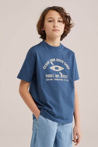 WE Fashion Футболка в Синий: спереди