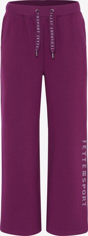 Jette Sport Loose fit Pants in Purple: front