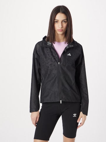 ADIDAS PERFORMANCE Athletic Jacket 'Adizero ' in Black: front